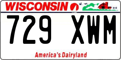 WI license plate 729XWM
