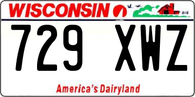 WI license plate 729XWZ