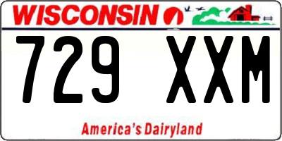 WI license plate 729XXM