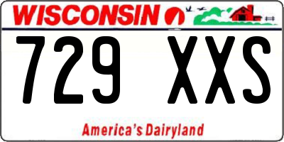 WI license plate 729XXS