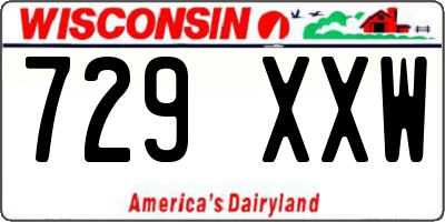 WI license plate 729XXW