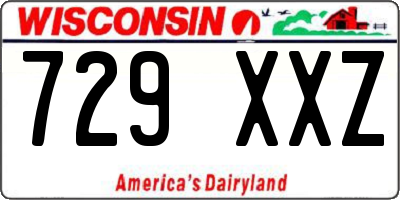 WI license plate 729XXZ