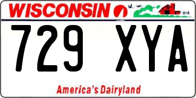WI license plate 729XYA