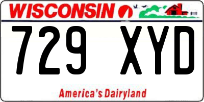 WI license plate 729XYD