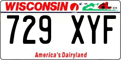 WI license plate 729XYF