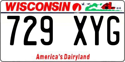 WI license plate 729XYG