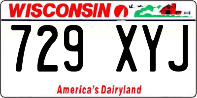 WI license plate 729XYJ