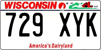 WI license plate 729XYK