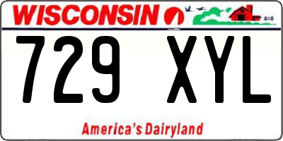 WI license plate 729XYL