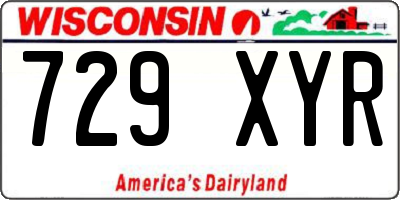 WI license plate 729XYR