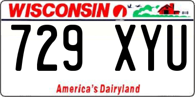 WI license plate 729XYU