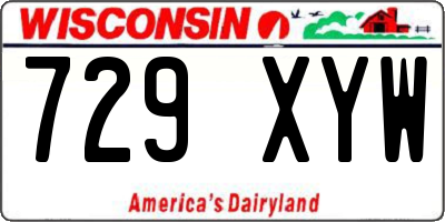 WI license plate 729XYW