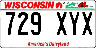 WI license plate 729XYX