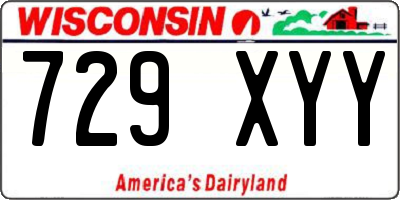 WI license plate 729XYY