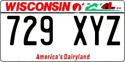 WI license plate 729XYZ