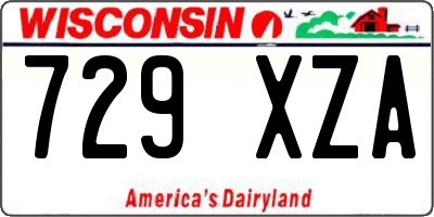 WI license plate 729XZA