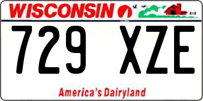 WI license plate 729XZE