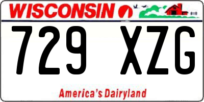 WI license plate 729XZG