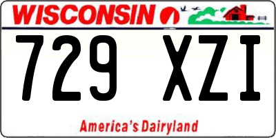 WI license plate 729XZI