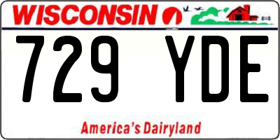 WI license plate 729YDE