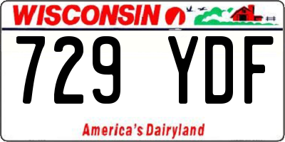 WI license plate 729YDF