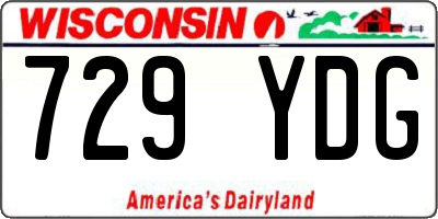 WI license plate 729YDG