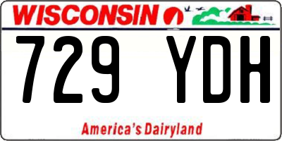 WI license plate 729YDH