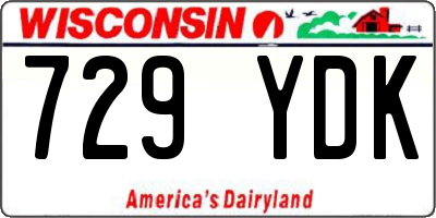 WI license plate 729YDK