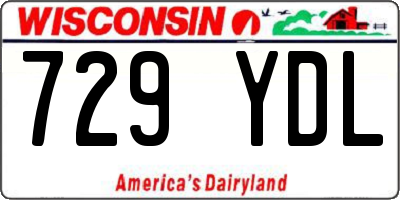 WI license plate 729YDL