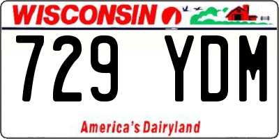 WI license plate 729YDM