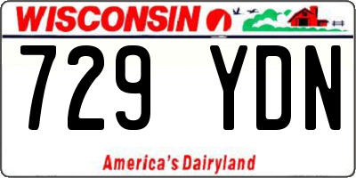 WI license plate 729YDN