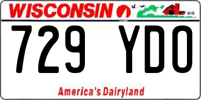 WI license plate 729YDO