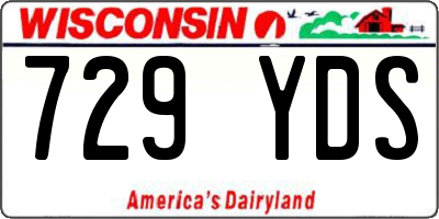 WI license plate 729YDS