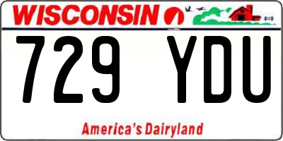 WI license plate 729YDU