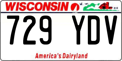 WI license plate 729YDV