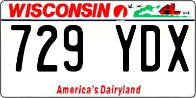 WI license plate 729YDX