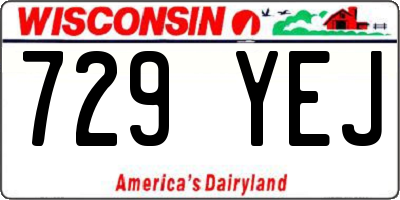 WI license plate 729YEJ