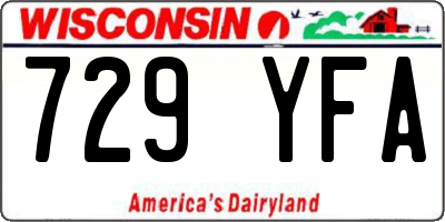 WI license plate 729YFA