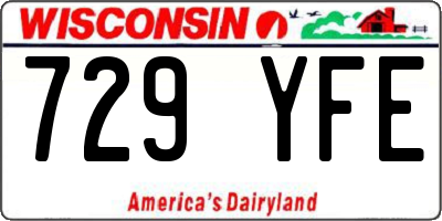WI license plate 729YFE