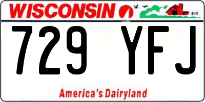 WI license plate 729YFJ