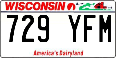 WI license plate 729YFM