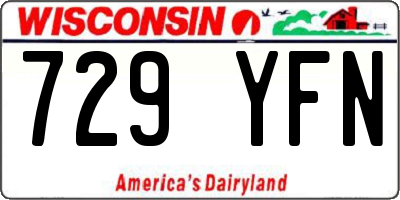 WI license plate 729YFN