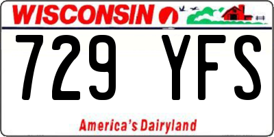 WI license plate 729YFS