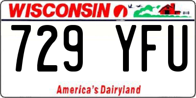 WI license plate 729YFU