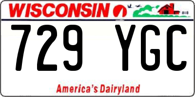 WI license plate 729YGC