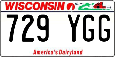 WI license plate 729YGG