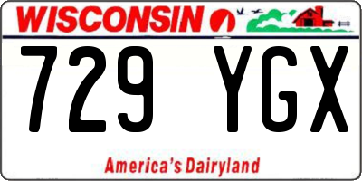 WI license plate 729YGX
