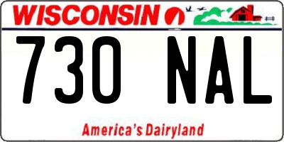 WI license plate 730NAL