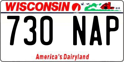 WI license plate 730NAP