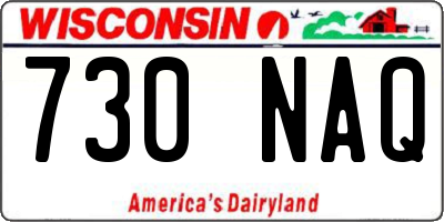WI license plate 730NAQ